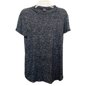 Pinc Maternity Dark Grey Marled Stretch Knit Top M